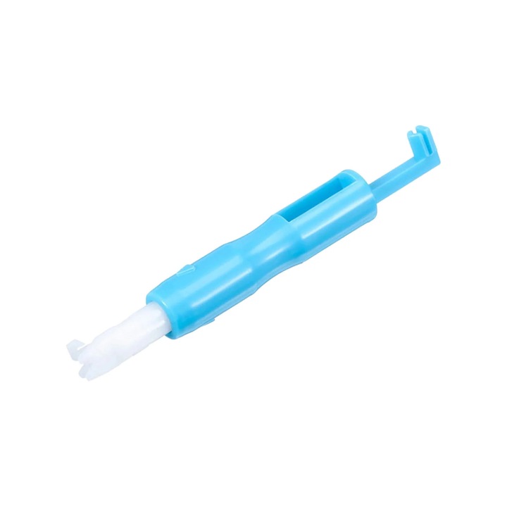 Instrument de infiletat si inserare ace YANYXR BCS3155059, pentru masini de cusut, din plastic si metal, albastru deschis/alb, 7.5 cm