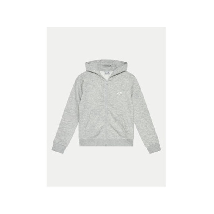 Lány blúz, 4F, 303943240, pamut/poliészter, szürke, Szürke, 122 CM