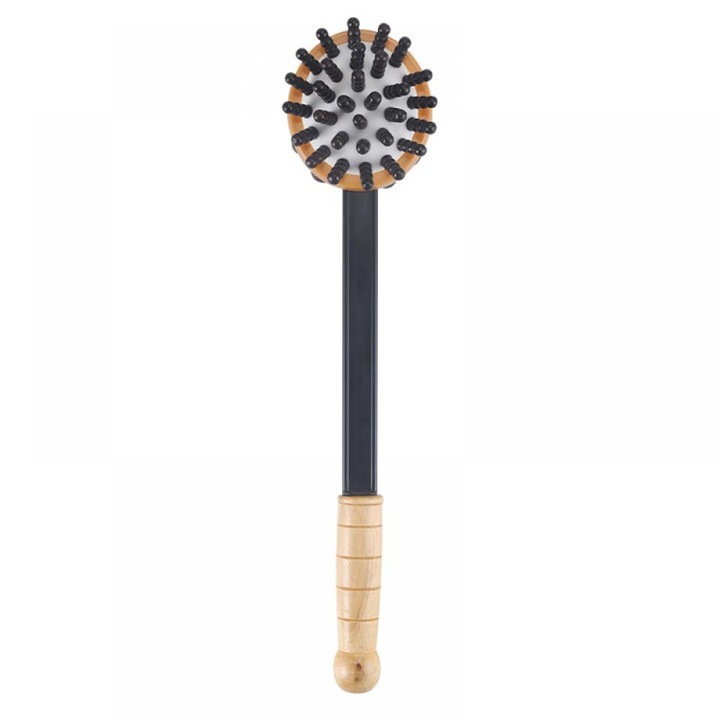 Кръгла глава на ръката, почукваща гърба, меридианен масажен чук, масажна пръчка, почукваща врата, рамото, гърба, релаксиращ артефакт