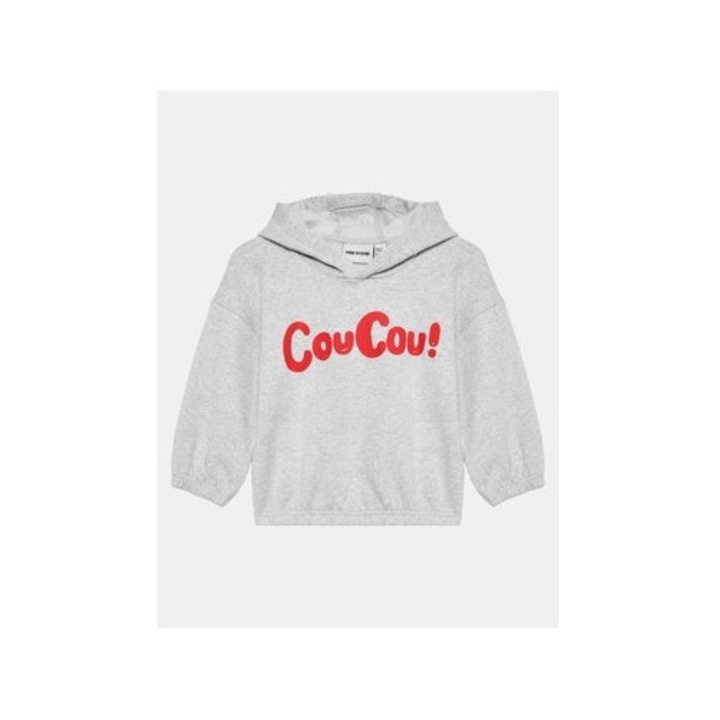 Bluza fete, Mini Rodini, 304157868, Bumbac organic, Gri, Gri