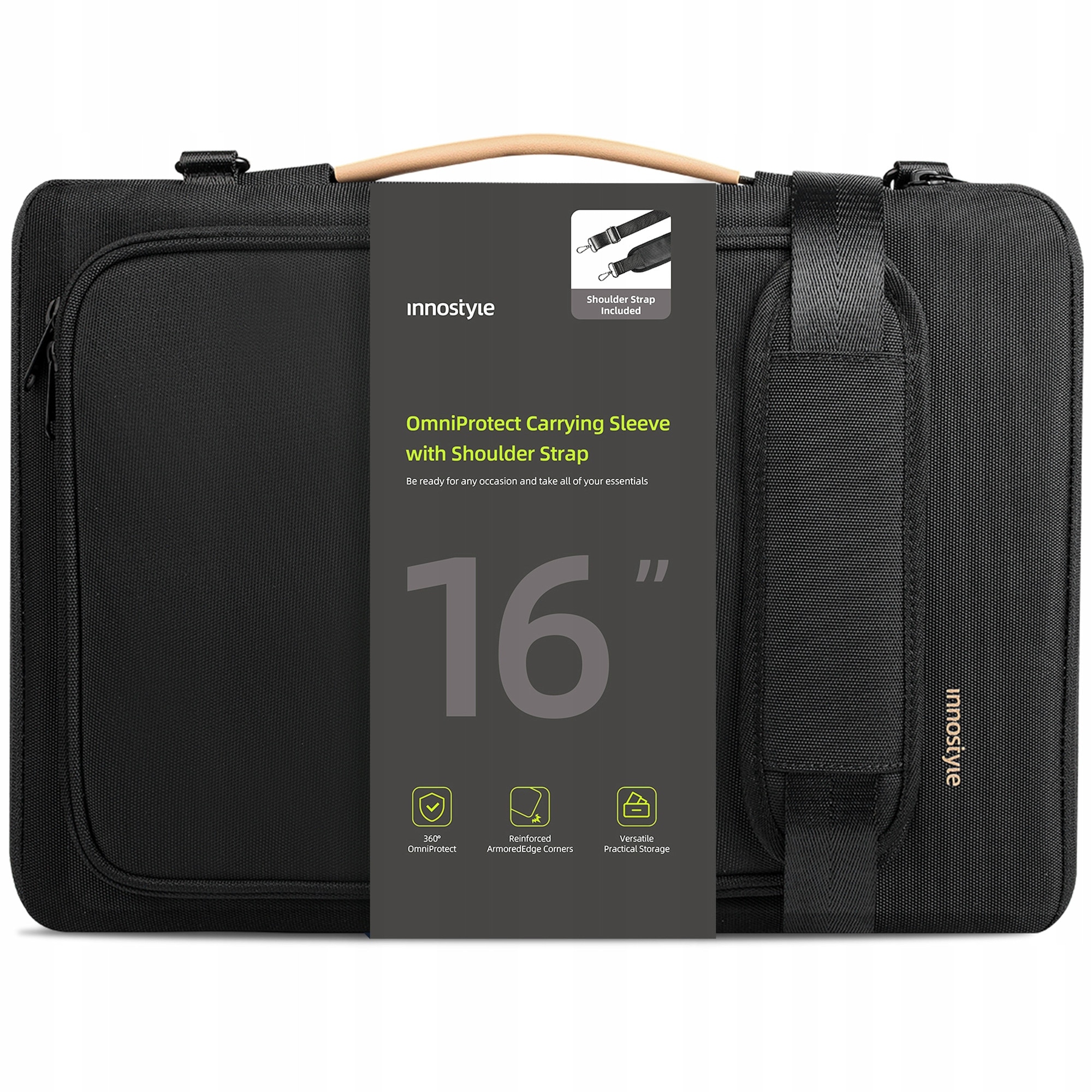 Innostyle Geanta Laptop 15 6 16 Impermeabil Caz Omniprotect Curea