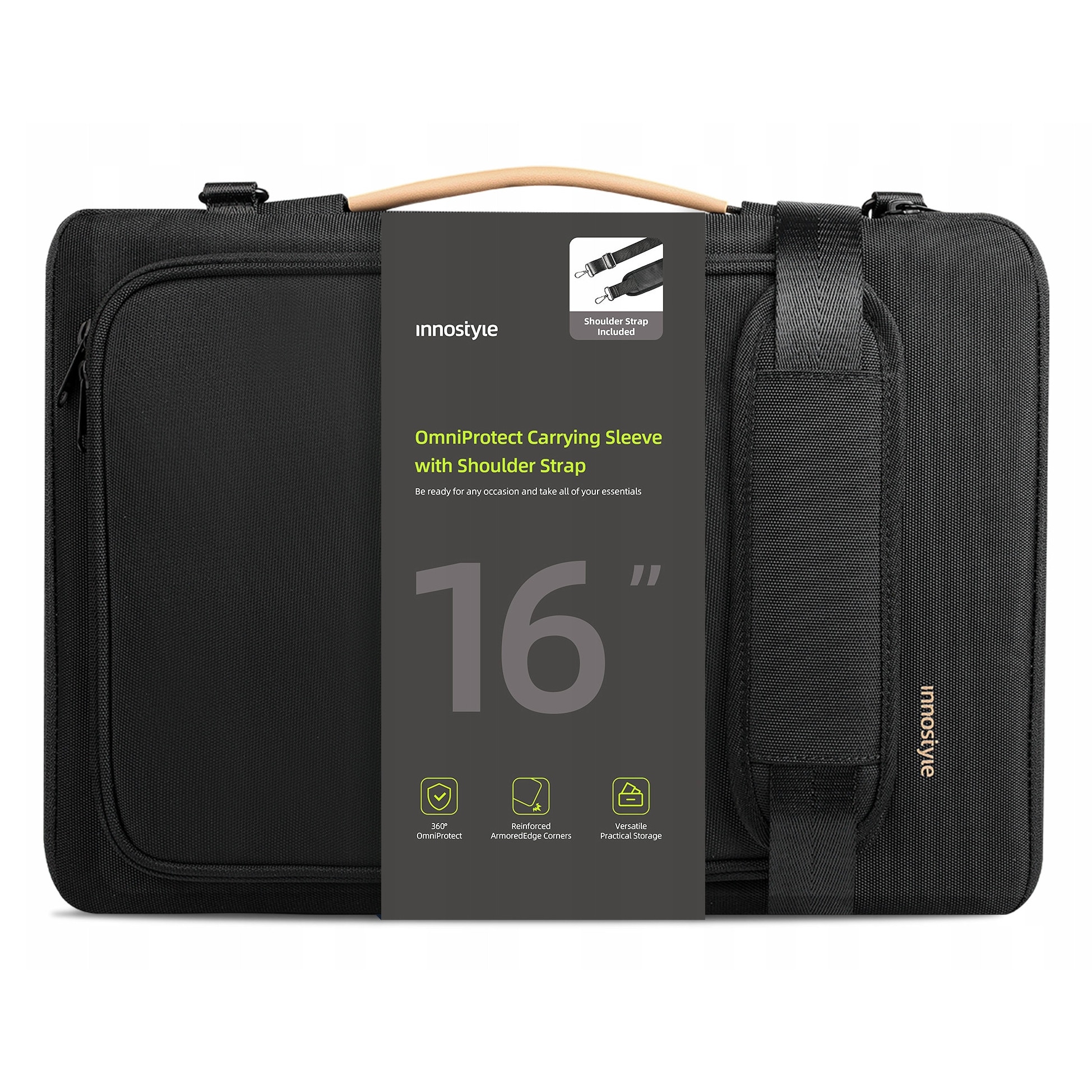 Innostyle Geanta Laptop 15 6 16 Impermeabil Caz Omniprotect Curea
