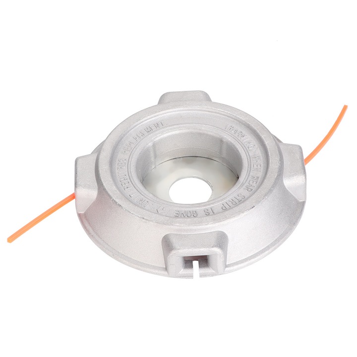 Cap de trimmer de inalta durabilitate, cap din aliaj cu patru unghiuri din plastic rezistent la impact pentru unealta de taiat cu tija dreapta, instalare usoara si rezistent la uzura, perfect pentru utilizare in gradina sau agricultura