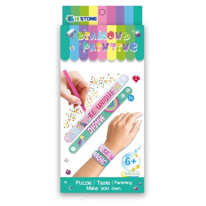 Диамантен Комплект Гривни 2 броя, DiamantArt Направи Cи Cам, Кръгли Мъниста