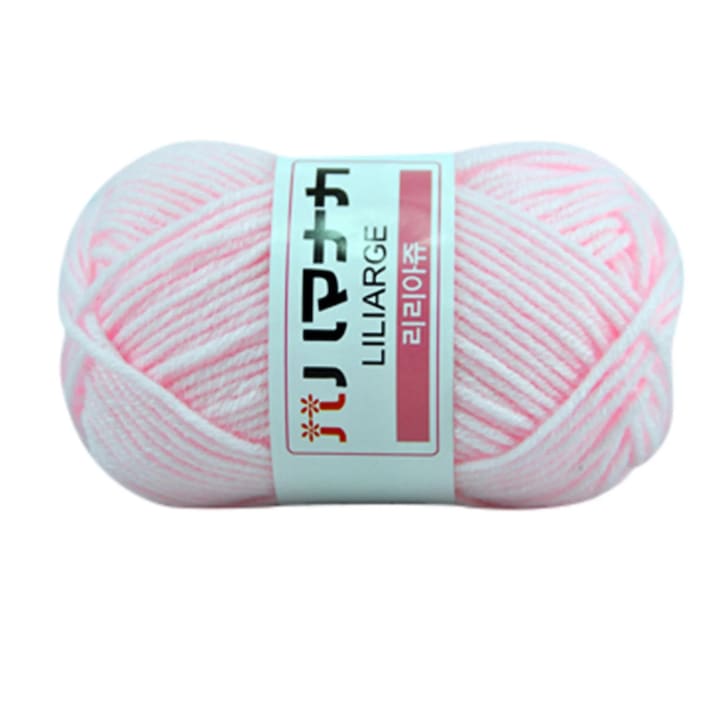 Lana de bumbac colorata pentru tricotat, 1PC, 25g, 1.2mm, multicolor