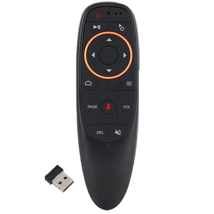 Telecomanda multifunctionala, Enforose, Voice Air Fly Mouse, tehnologie RF 2.4G sensibila, alb, gaming
