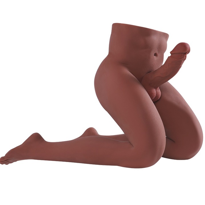 Maszturbáló eszköz, féltest férfiaknak és nőknek, hatalmas pénisz dildó maszturbáló eszköz, TPE-vel felszerelve 70*18*15 cm 7,7 kg