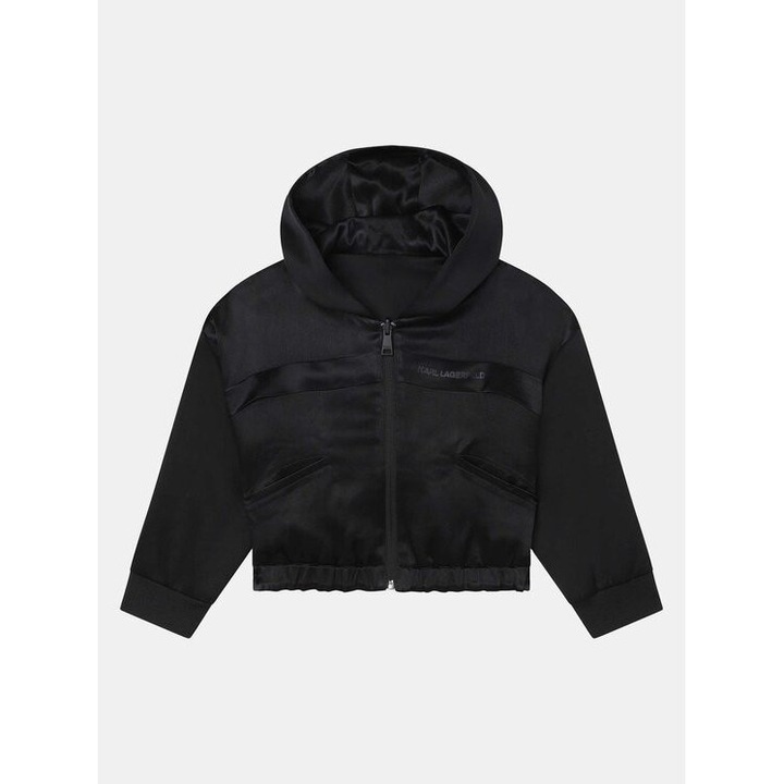Bluza fete, Karl Lagerfeld Kids, 303044619, Poliester/Viscoza, 164 CM, Negru