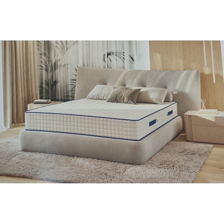 Saltea super ortopedica Hardmed, Geladi, ferma cu spuma si arcuri bonell, 160 x 200 H25 cm