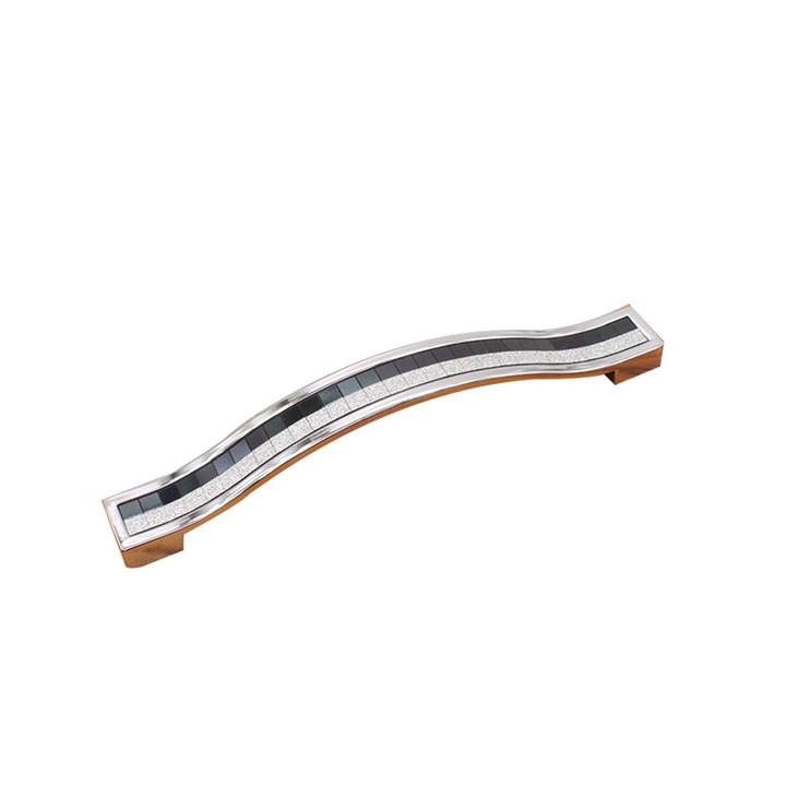 Buton de usa din aliaj de zinc, sertar, dulap, dulap, maner, armatura pentru mobila (jumatate negru 96 mm)