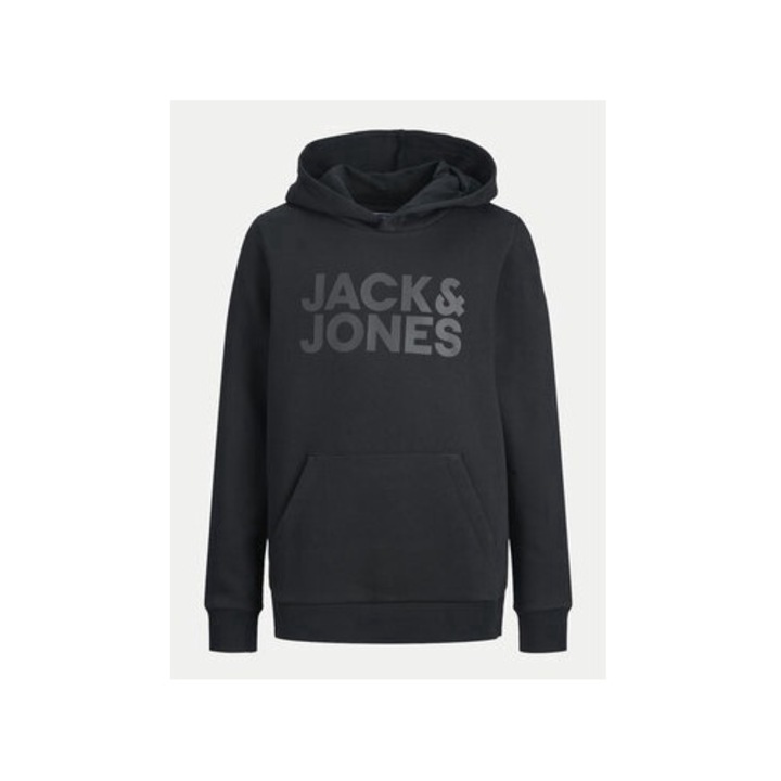 Bluza baieti, Jack & Jones, 304395154, Bumbac/Poliester, Negru, Negru