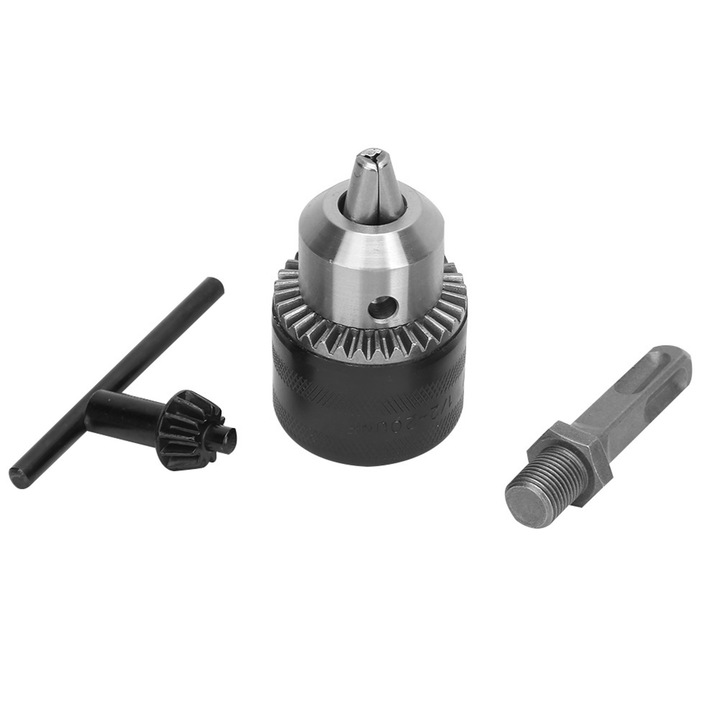 Mandrina cu cheie 5-13mm, set adaptor pentru bormasina electrica, metal