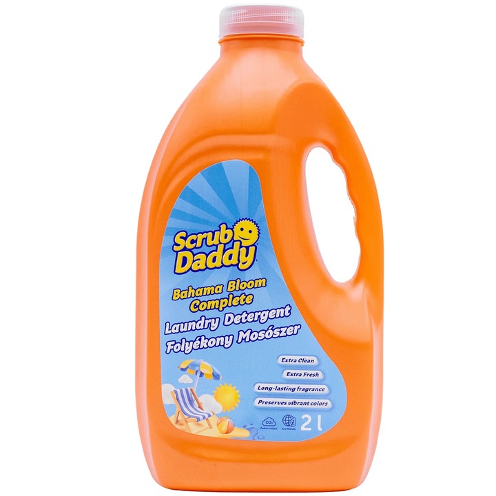 Folyékony mosószer színes szövetekhez Scrub Daddy Bahama Bloom Complete Laundry Detergent, 2 l, 40 mosás