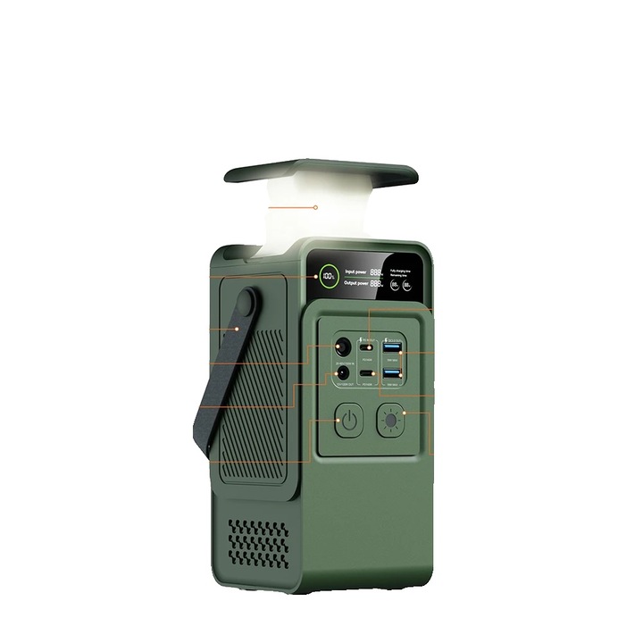 Преносима електрическа станция, 60000mAh, LiFePO4 батерия, капацитет за зареждане със слънчева енергия, AP200L