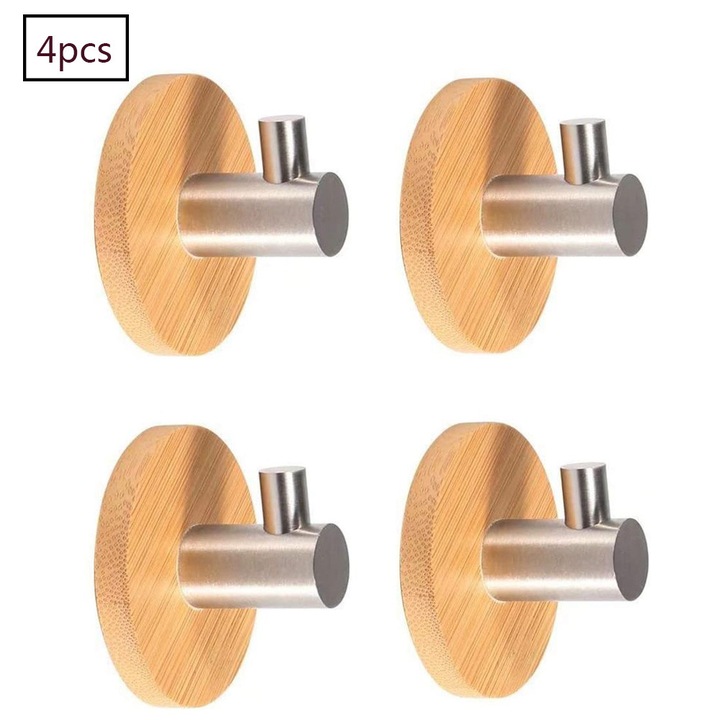 Enforose bambusz fali kampók, 4 db-os készlet