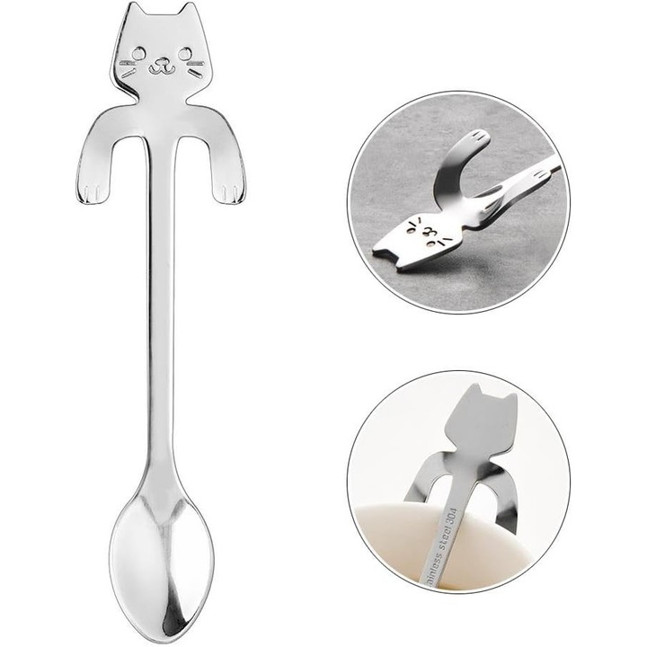 4 db mini macska kanál készlet, rozsdamentes acél, 11.8cm, többszínű