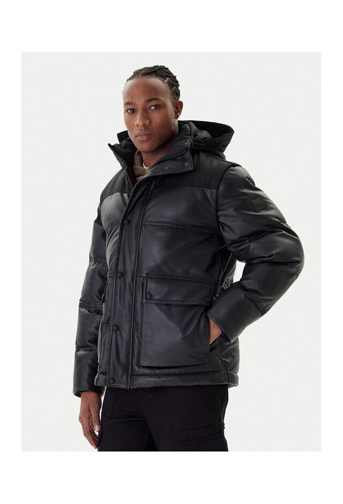 Geaca barbati, Boss, 304242519, Piele naturala, Negru, Negru