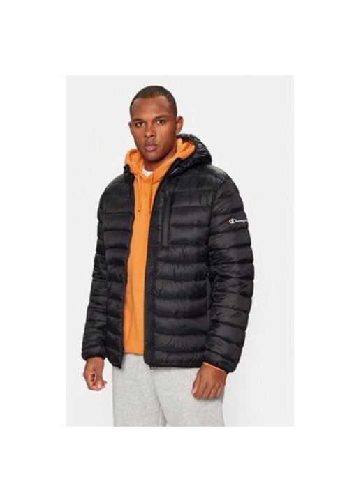 Férfi dzseki, Champion, 304699597, poliészter, fekete, Fekete