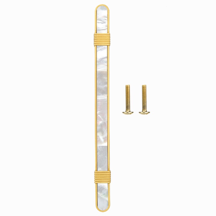 Maner de mobilier an stil nordic, din alama, cu carcasa naturala, tragatoare de sertare de dulap