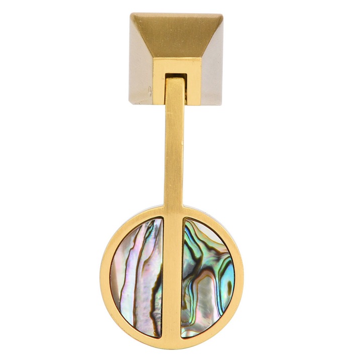 Maner cu o singura gaura, carcasa rotunda din alama, sertar dulap solid Trage accesorii pentru mobilier