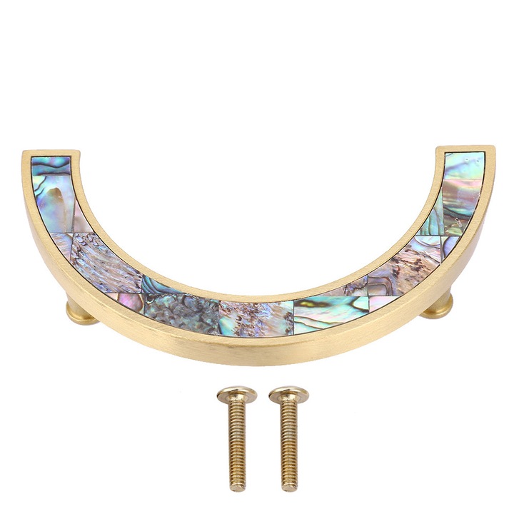 Maner an stil chinezesc, carcasa naturala, din alama solida, sertar pentru dulap, accesorii pentru feronerie