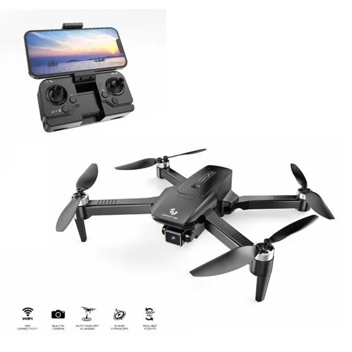 Drona pliabila cu camera incorporata si lumini, Welora, decolare si aterizare automata, 54x8x37cm, negru