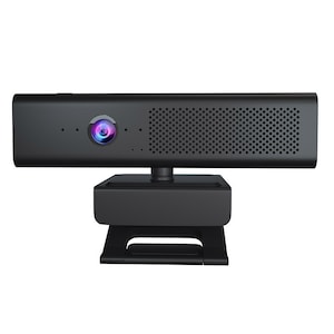 Webcam, FHD 1080P, 30 fps, 2 Megapixeli, USB 2.0, 4 microfoane, obiectiv cu unghi larg, reducere inteligenta a zgomotului, calitate audio HD, negru