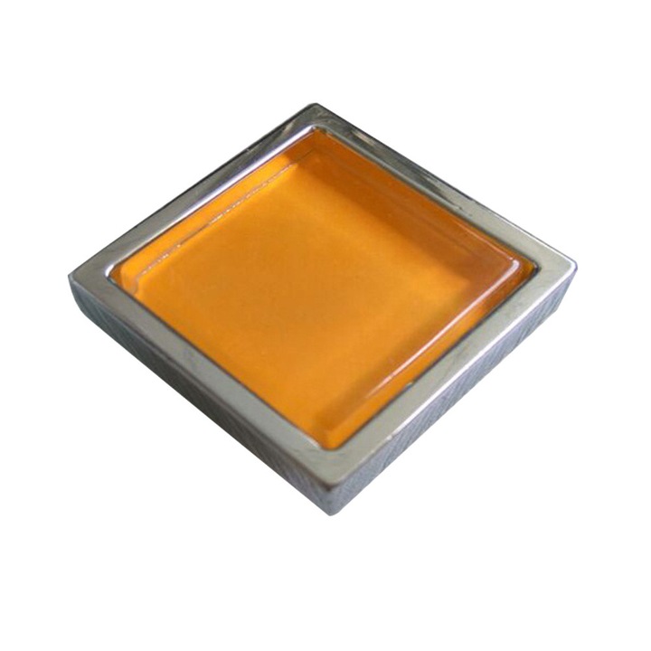 Maner dulap, Enforose, design patrat, material aliaj zinc, portocaliu, 31x31x26mm