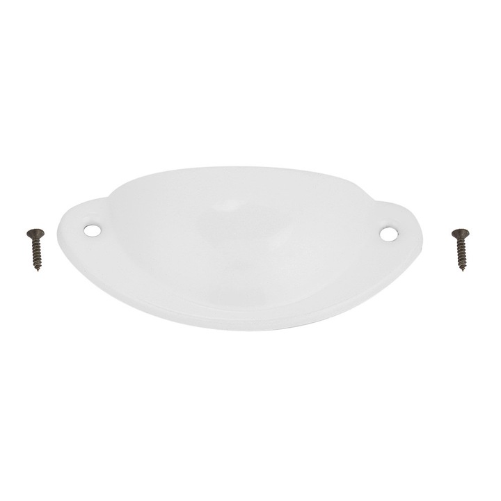 Buton de mobilier pentru dulap sertar din metal (alb)