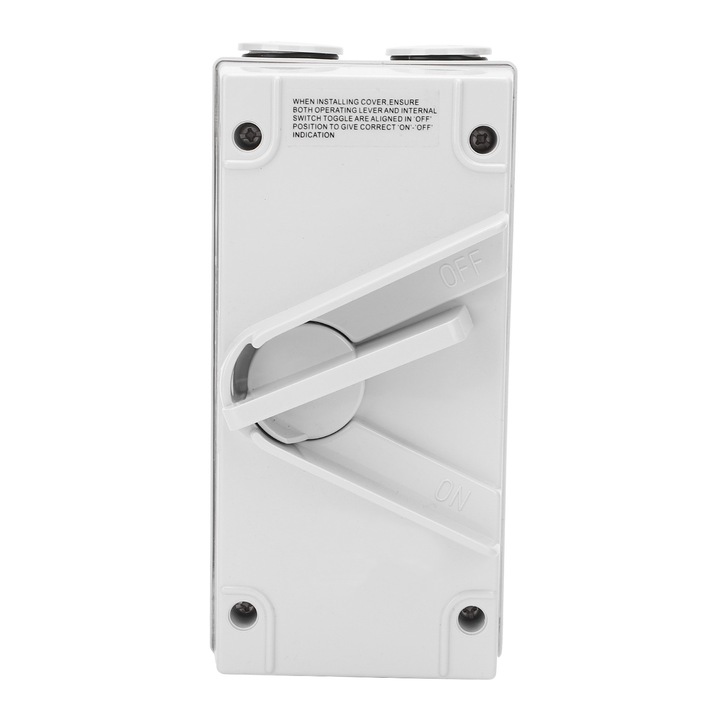Priza de exterior cu capac etans CF-1P63A, 1P, material PA66 ignifug, protectie anti-praf, AC 250V, alb, cod 0803BM-BSTY00845039