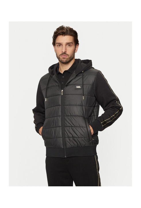 Geaca barbati, Karl Lagerfeld, 304612244, Poliester, Negru, Negru, M