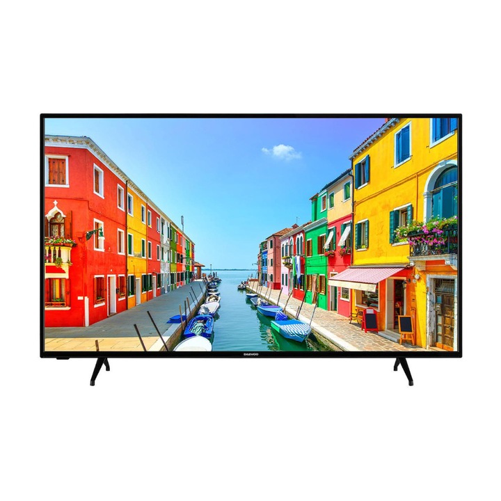 Televizor Ultra HD 4K Daewoo 43DM73UA, 108 cm, Smart, Android, LED, Wi-Fi, Clasa F, Negru