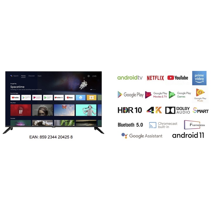 Televizor CHiQ U43G7LX, 4K, Ultra HD, 108 cm
