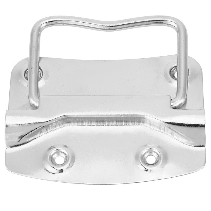 Manere de tragere pentru dulap, Enforose, set 4 bucati, metal nichelat, 80mm