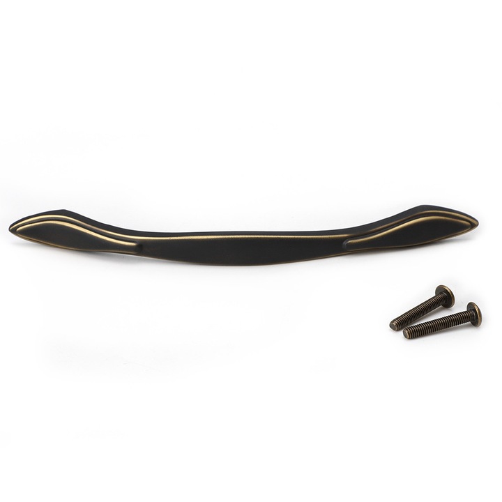 Месингови дръжки, Enforose, розово злато, 180x13x23mm, комплект 1 дръжка + 2 винта