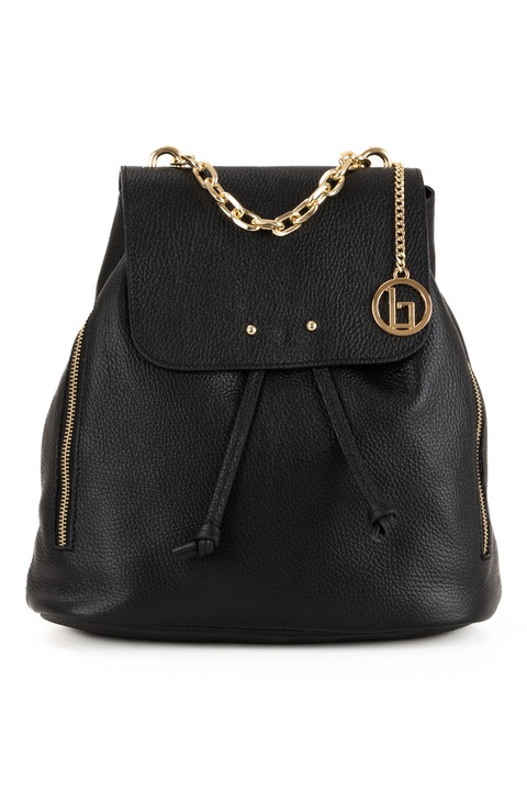 Lia Biassoni, Кожена раница с релеф, Черен