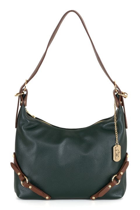 Anna Morellini, Bőrtáska levehető pánttal, Barna, Sötétzöld