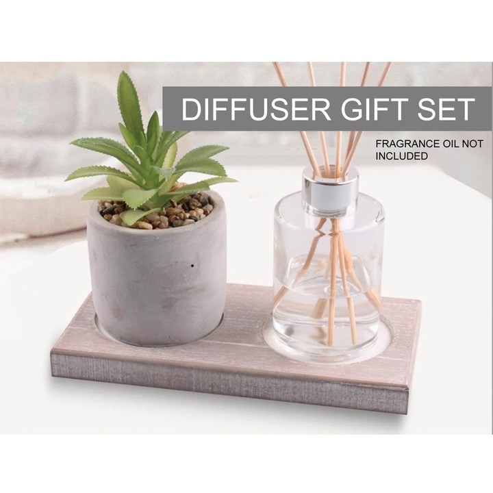 Set Suport pentru Betisoare Parfumate Ulei cu Planta Betisoare & Lumanare