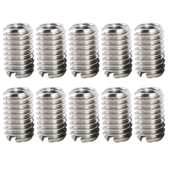 Set 10 insertii filet HERUSI otel inoxidabil M4x0.7 M6x1 10mm rosu