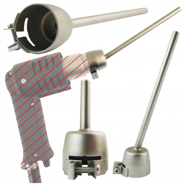 Duza Pentru Sudura Plasticului, Bosite, S2, Lunga Dreapta In Unghi, DiaMetru Iesire 5 mm, LungiMe 145 mm, Electrica, gri, Set, 1 Bucata