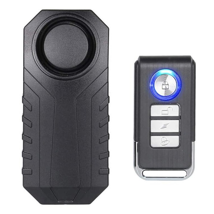 Alarma antifurt pentru biciclete Enforose Vigilant Sentry, 113dB, impermeabil IP65, design compact