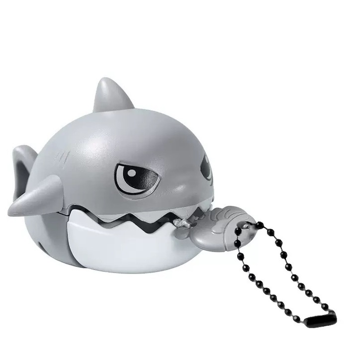 Играчка за деца, механична акула, интерактивна, пластмаса, сива