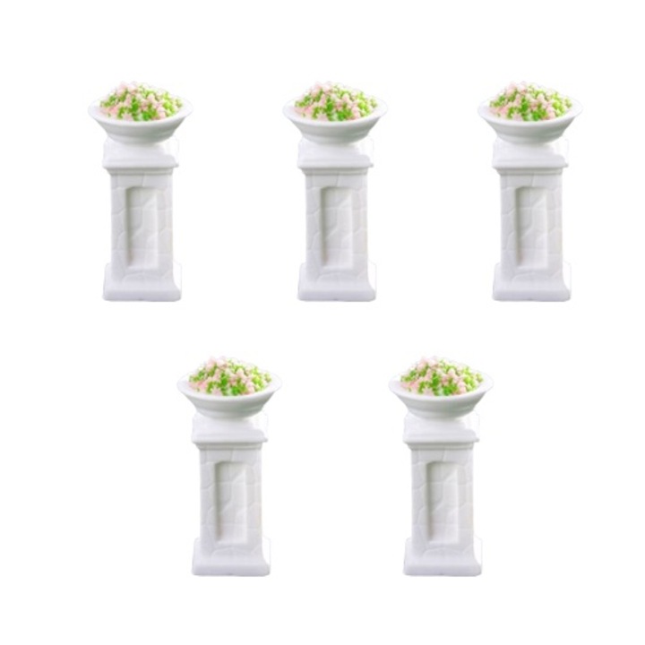 Set 5 Ornamente Miniaturale pentru Peisaj, Plante Miniaturale, Accesorii DIY, Ornamente din Rasina, Decoratiuni pentru Gradina