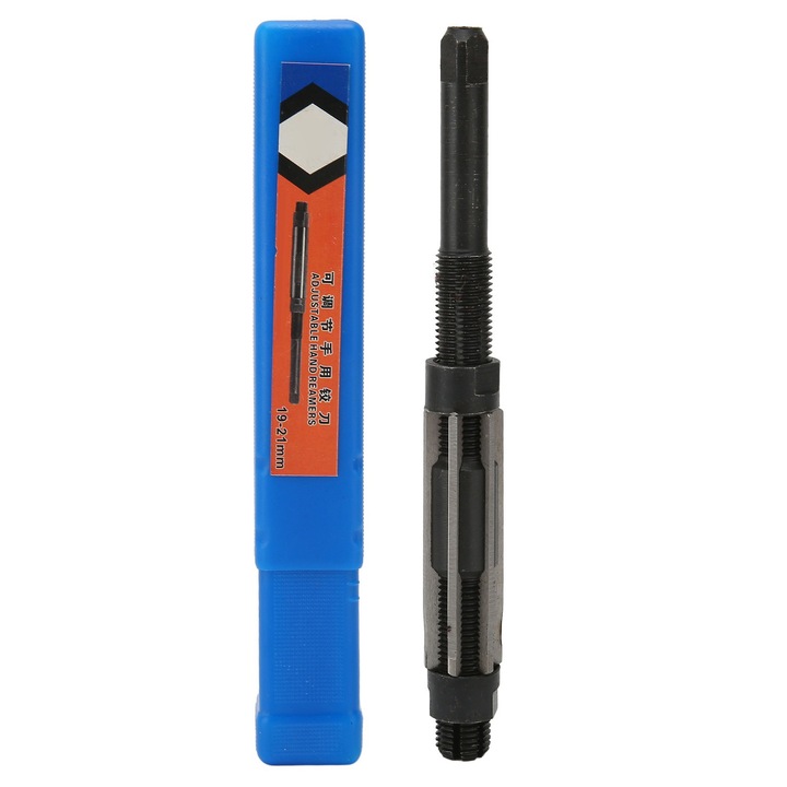 Enforose állítható dörzsár készlet, 6 horony, 19-21mm, 64mm hosszúság, 9SiCr anyag, tárolódoboz