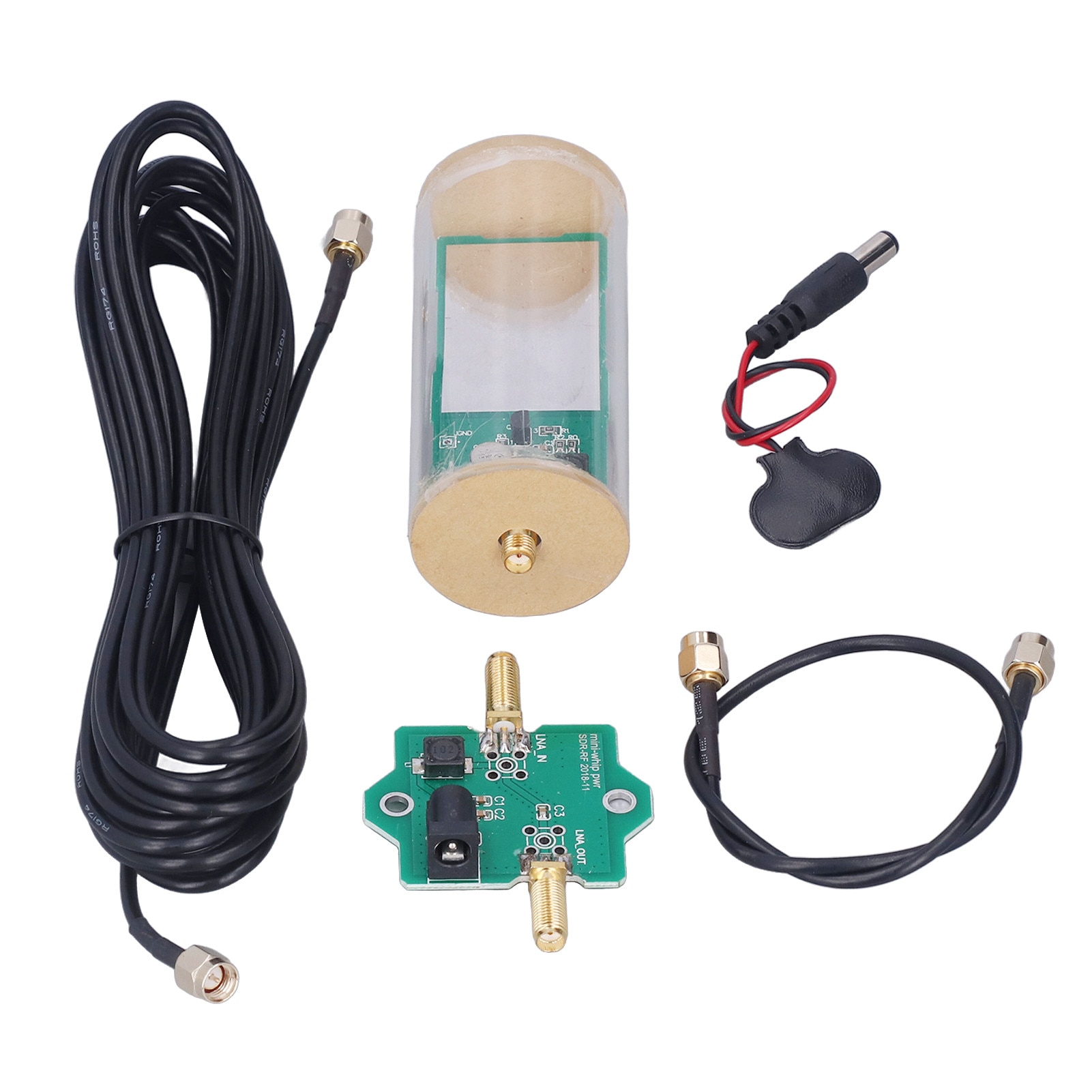Walfront Antenna Attiva Mini-Whip 10KHz-30MHz Per SDR E Onde Corte - 2 Pezzi Con Connettore SMA Femmina