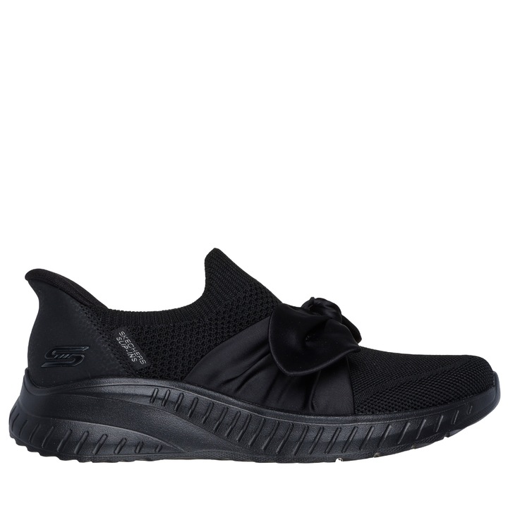 Espadrile sport, dama, SKECHERS SLIP-INS BOBS SPORT SQUAD CHAOS INSPIRE AWAY 117630-BBK negru, textil 41
