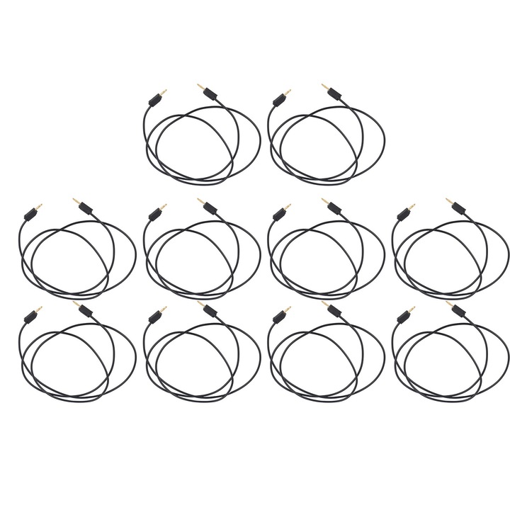 Комплект от 10 тестови кабела с бананов щепсел, Enforose, месинг, PVC, 0.44mm, 30VAC-60VDC, максимум 10A