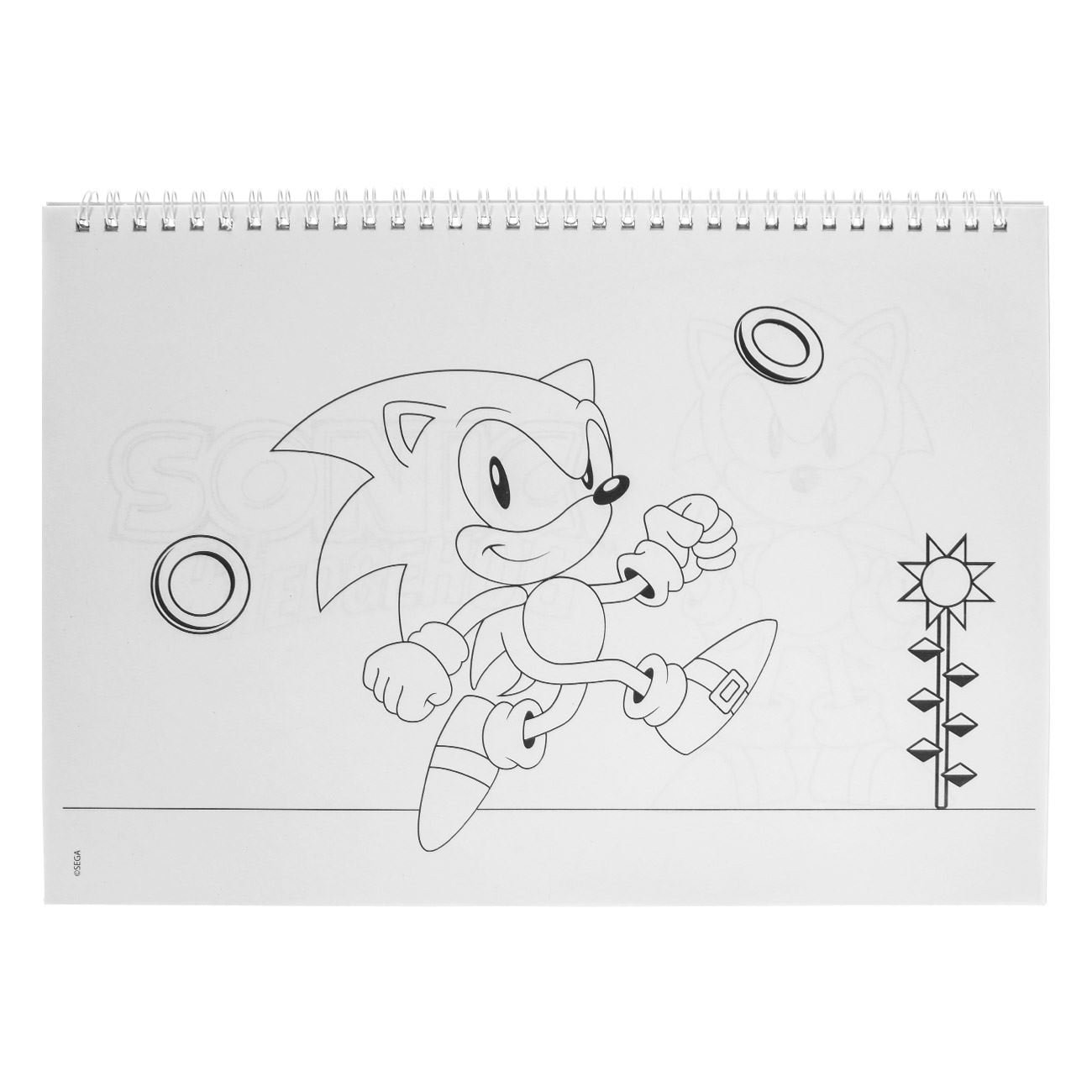 Sonic the Hedgehog rajz- és kifestőkönyv, 21x29,7 cm, 30 előre ...