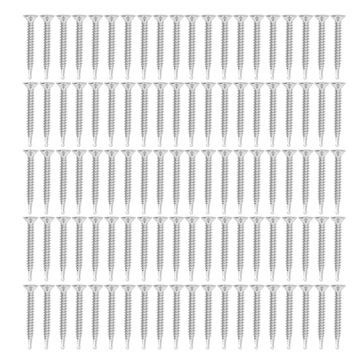 100 buc. surub de foraj cu cap inecat 304 surub in cruce din otel inoxidabil de inlocuire nominal 38 mm