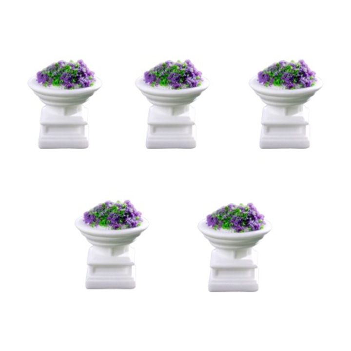 Set 5 Ornamente Miniaturale pentru Peisaje, Plante Miniature, Accesorii DIY, Ornamente din Rasina, Decoratiuni pentru Gradina